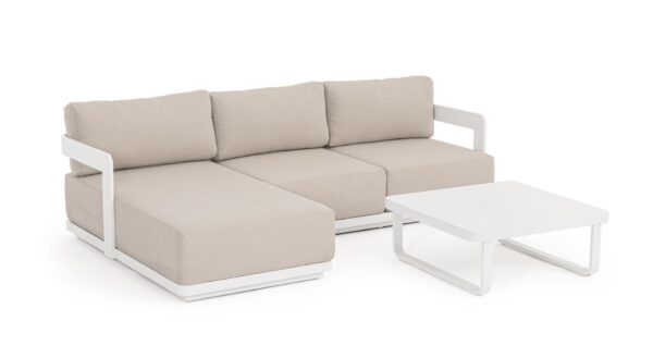 MARIEL Lounge weiß / sand – Bild 2