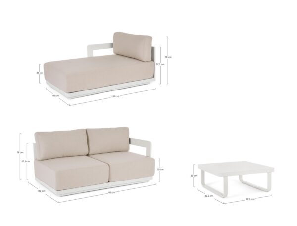 MARIEL Lounge weiß / sand – Bild 13