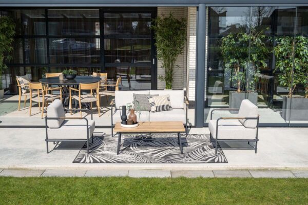 Lisboa Lounge carbon black / desert sand / light teak look – Bild 7
