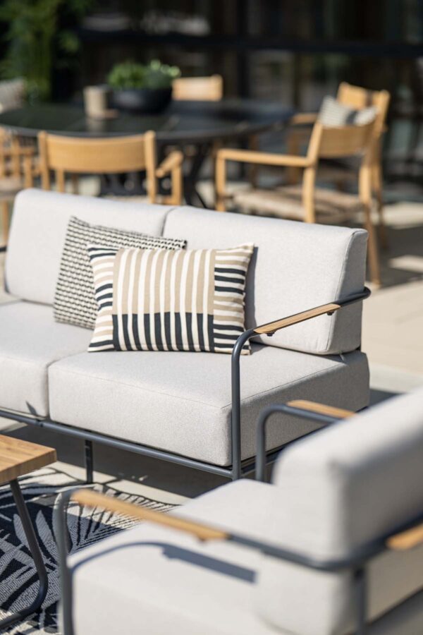 Lisboa Lounge carbon black / desert sand / light teak look – Bild 9