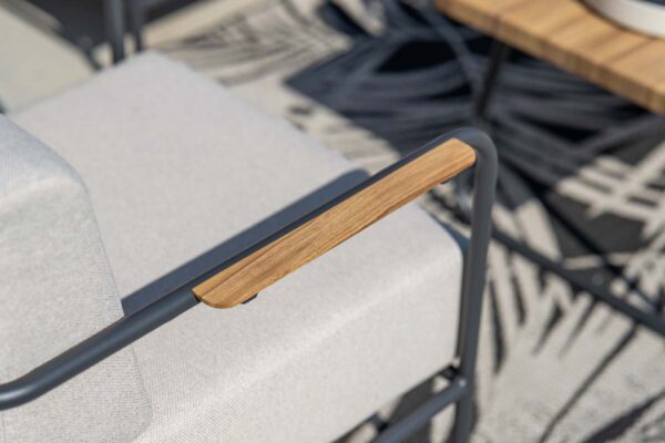 Lisboa Lounge carbon black / desert sand / light teak look – Bild 12