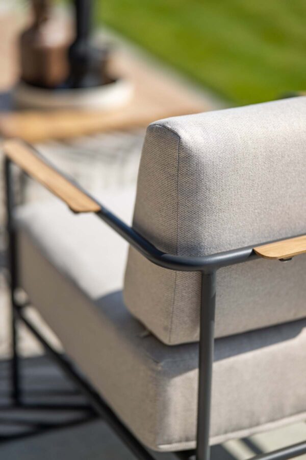 Lisboa Lounge carbon black / desert sand / light teak look – Bild 14
