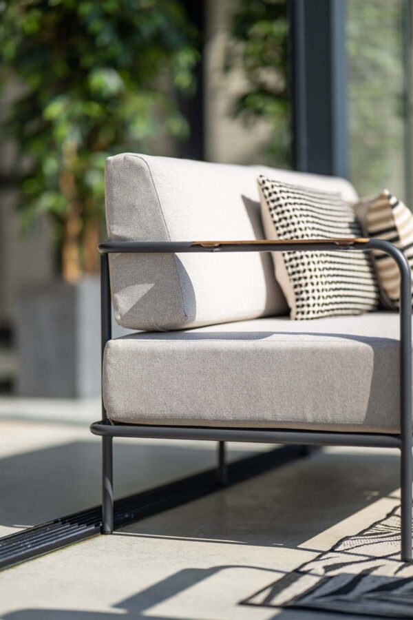 Lisboa Lounge carbon black / desert sand / light teak look – Bild 15