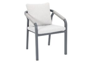 Monti Dining Stuhl carbon black / rope taupe / valley sand