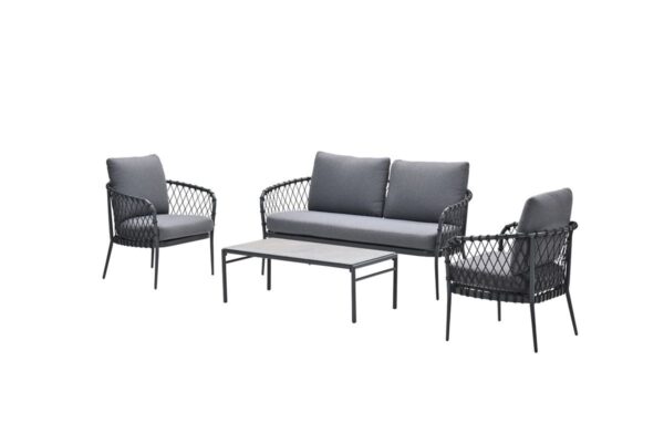 Tropea Lounge carbon black / TPU Rope dark grey / mystic grey / grey slate look glas – Bild 2