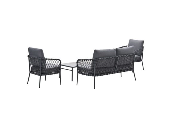 Tropea Lounge carbon black / TPU Rope dark grey / mystic grey / grey slate look glas – Bild 4