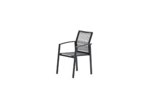 Cosmo Stuhl carbon black / TPU rope dark grey / anthrazit