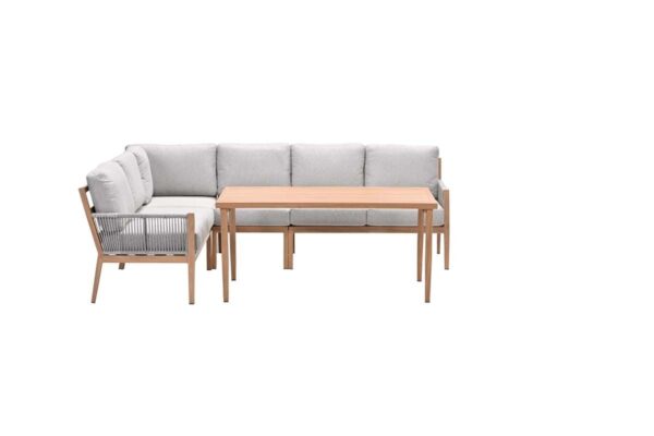 Sardinia Lounge light teaklook / TPU rope sand / dark sand – Bild 3