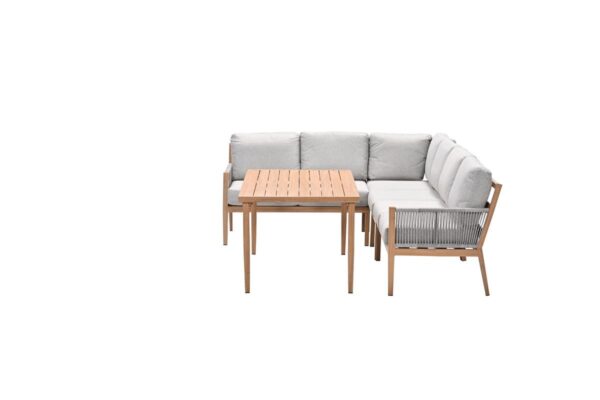 Sardinia Lounge light teaklook / TPU rope sand / dark sand – Bild 5