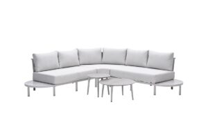 Frigole Loungeset taupe / sand / valley sand / slate grey keramisch glas