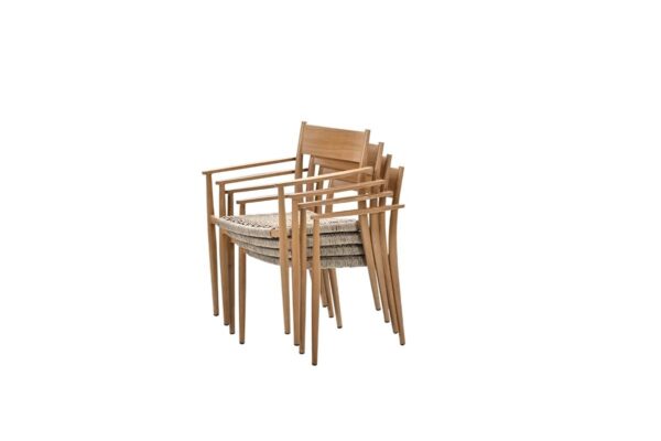 Richmond Stuhl light teak look / natural / desert sand – Bild 6