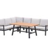 Elati Lounge carbon black / valley sand / light teaklook