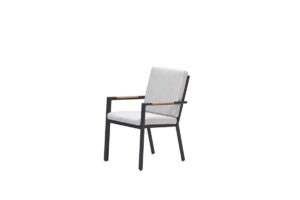 Felini Dining Stuhl carbon black / valley sand / light teaklook