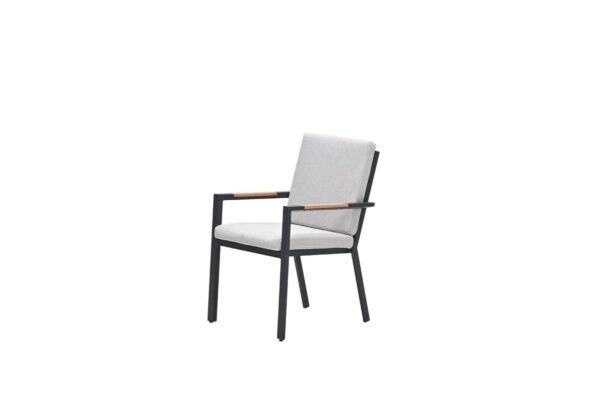 Felini Dining Stuhl carbon black / valley sand / light teaklook