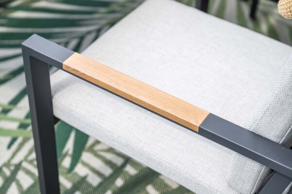 Felini Dining Stuhl carbon black / valley sand / light teaklook – Bild 5