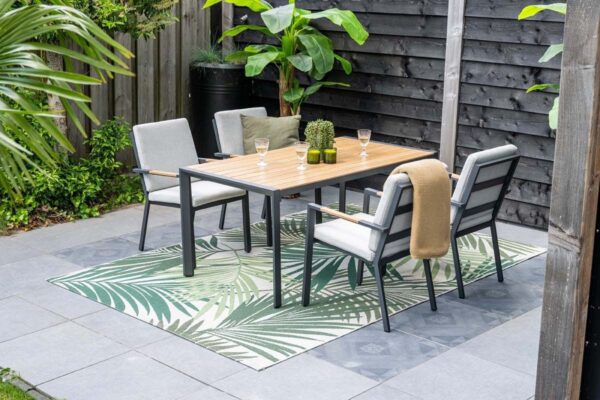 Felini Dining Stuhl carbon black / valley sand / light teaklook – Bild 7