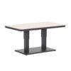 Cyprus Tisch 150 x 87 x H52 - 75 cm carbon black / light teak Vironwood