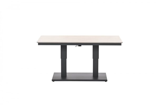 Cyprus Tisch 150 x 87 x H52 - 75 cm carbon black / light teak Vironwood – Bild 4