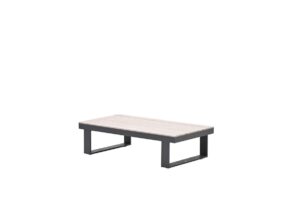 Bologna Lounge Tisch 130 x 70 x H35 cm carbon black / light teak Vironwood