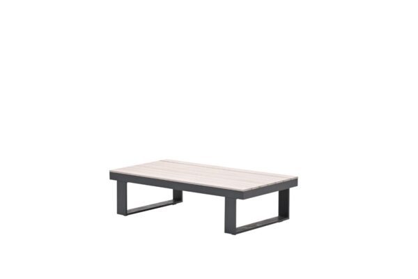 Bologna Lounge Tisch 130 x 70 x H35 cm carbon black / light teak Vironwood