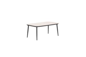 Diamo Tisch 160 x 90 x H69 cm carbon black / light teak Vironwood