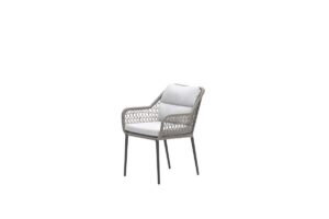 Toledo Dining Stuhl carbon black / rope taupe / valley sand