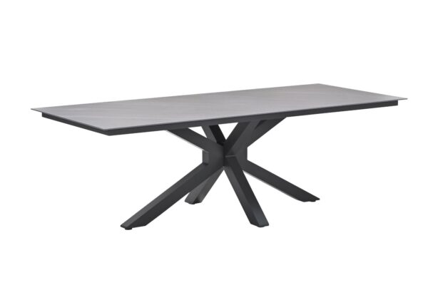 Ireland Tisch 240 x 100 x H76 cm carbon black / Centostone Napoli grey