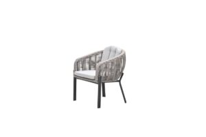 Zaragosa Stuhl carbon black / rope taupe / valley sand