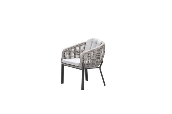 Zaragosa Stuhl carbon black / rope taupe / valley sand