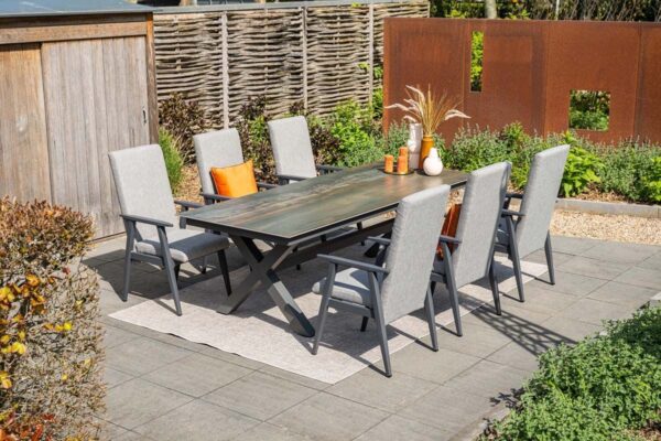 Foggia verstellbarer Stuhl carbon black / Sand Texfiber – Bild 7