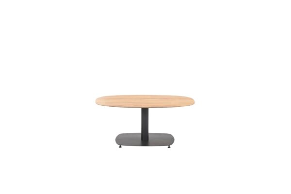Leon Beistelltisch 100 x 70 x H43 cm carbon black / teak look – Bild 2