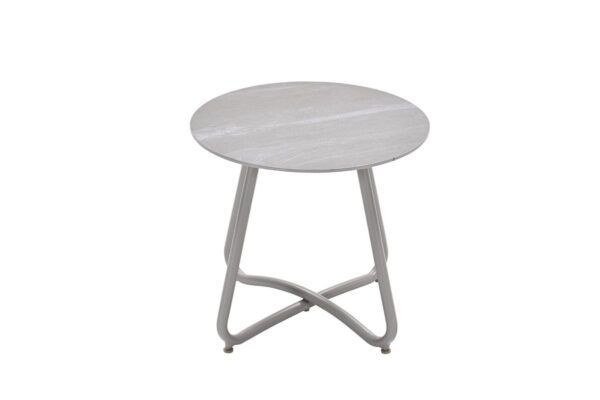 Vento Beistelltisch Ø 45 x H41 cm taupe / Centostone Napoli sand – Bild 4
