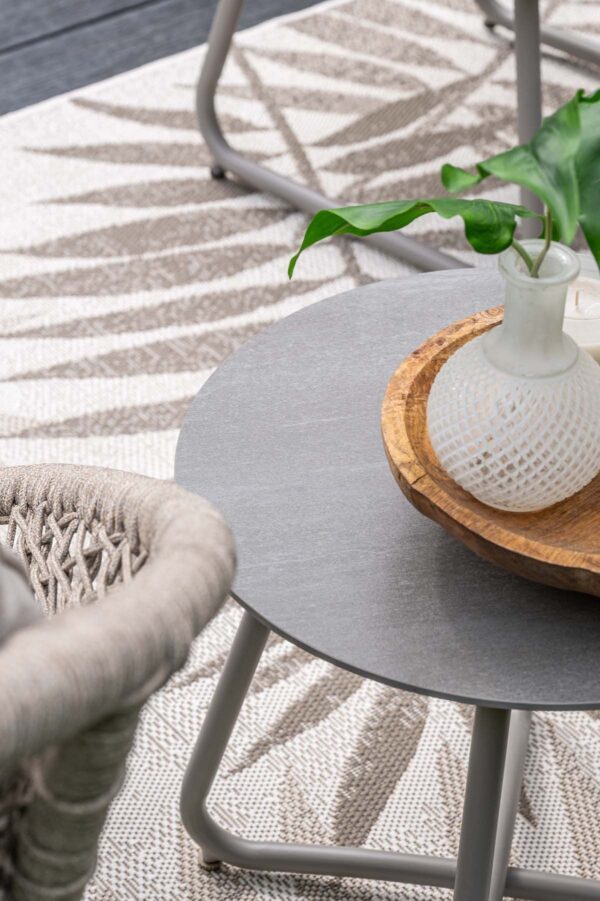 Vento Beistelltisch Ø 45 x H41 cm taupe / Centostone Napoli sand – Bild 5