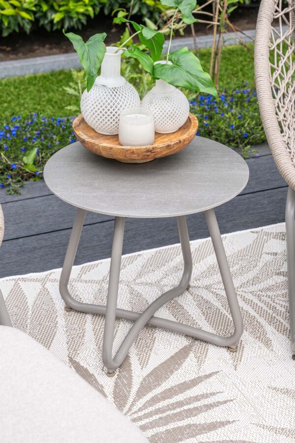 Vento Beistelltisch Ø 45 x H41 cm taupe / Centostone Napoli sand – Bild 6