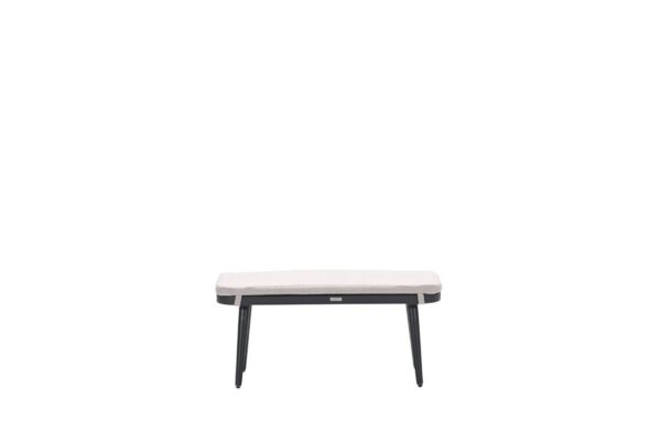 Allasio Bank 101 x 40 x H45 cm carbon black / desert sand – Bild 3