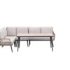 Allasio Lounge carbon black / rope natural PE / desert sand / Vironwood