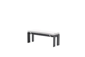 Levanto Bank 115.5 x 39 x H45 cm carbon black / valley sand