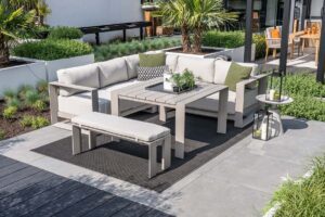 Levanto Dining Set taupe / valley sand