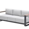 Levanto 3-Sitzer Bank carbon black / valley sand / light teak look