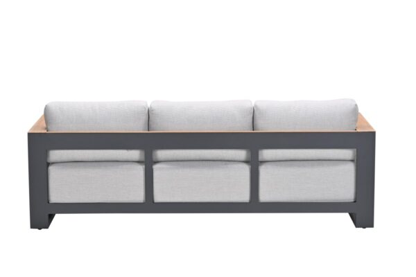 Levanto 3-Sitzer Bank carbon black / valley sand / light teak look – Bild 4