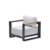 Levanto Stuhl carbon black / valley sand / light teaklook