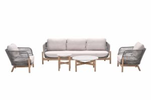 Talara Lounge Akazie white wash / rope taupe / grey sand