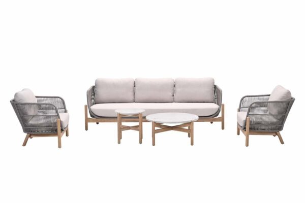 Talara Lounge Akazie white wash / rope taupe / grey sand