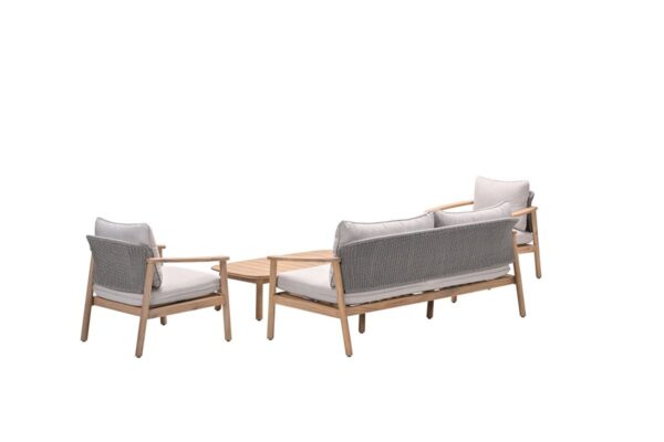 Eclipse Lounge Akazie white wash / rope taupe / grey sand – Bild 3