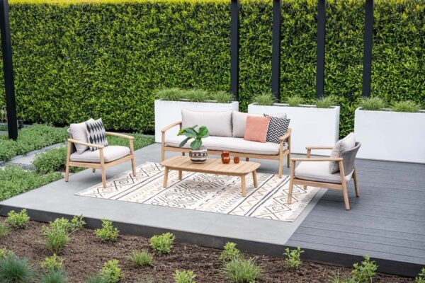 Eclipse Lounge Akazie white wash / rope taupe / grey sand – Bild 7