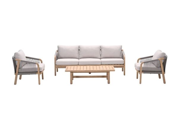 Santos Lounge Akazie white wash / rope taupe / grey sand
