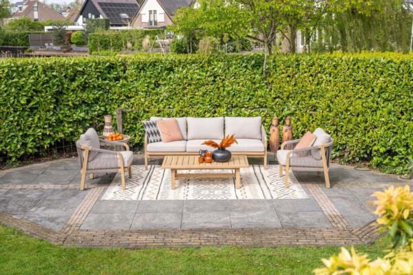 Santos Lounge Akazie white wash / rope taupe / grey sand – Bild 4