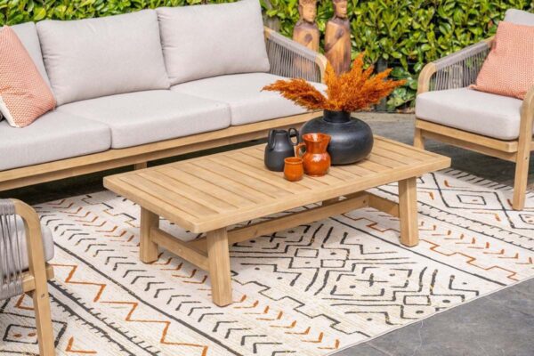 Santos Lounge Akazie white wash / rope taupe / grey sand – Bild 6