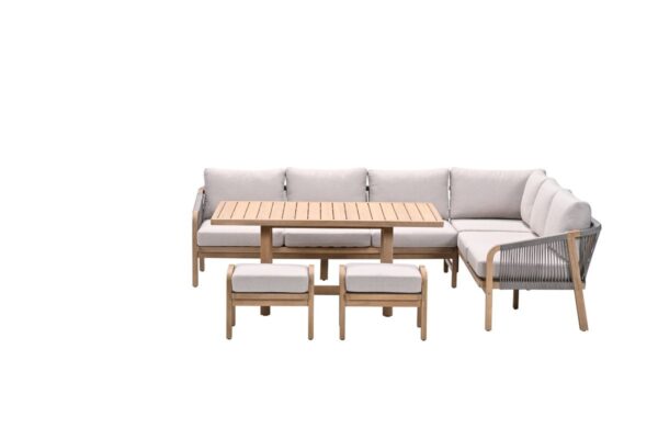 Santos Lounge acacia white wash / rope taupe / grey sand – Bild 3
