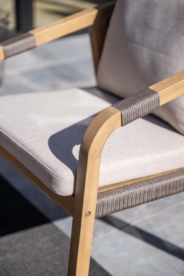 Santos Stuhl Akazie white wash / rope taupe / grey sand – Bild 5